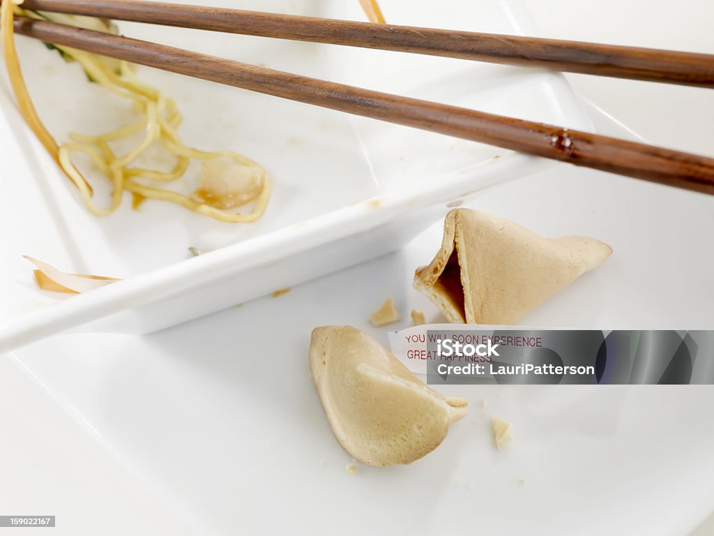 Biscuit divinatoire avec Bol vide de nouilles - Photo de Aliment libre de droits