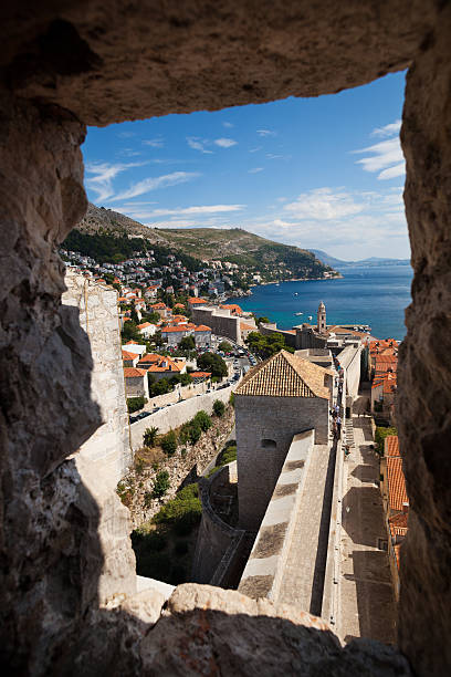 istock Wall view from the tower of Dubrovnik Castle 159022488