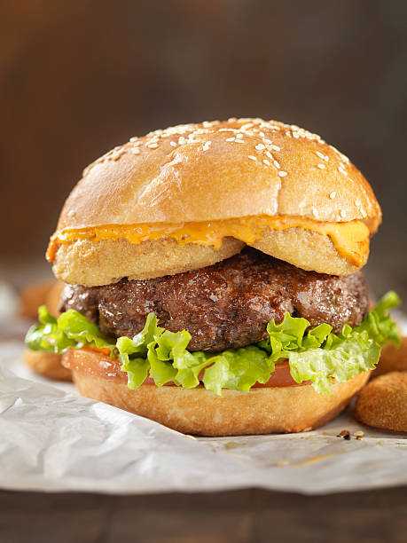 istock Onion Ring Burger with Spicy Mayo 159024710