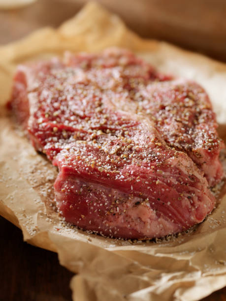 istock Raw Steak with Salt and Pepper 159024830