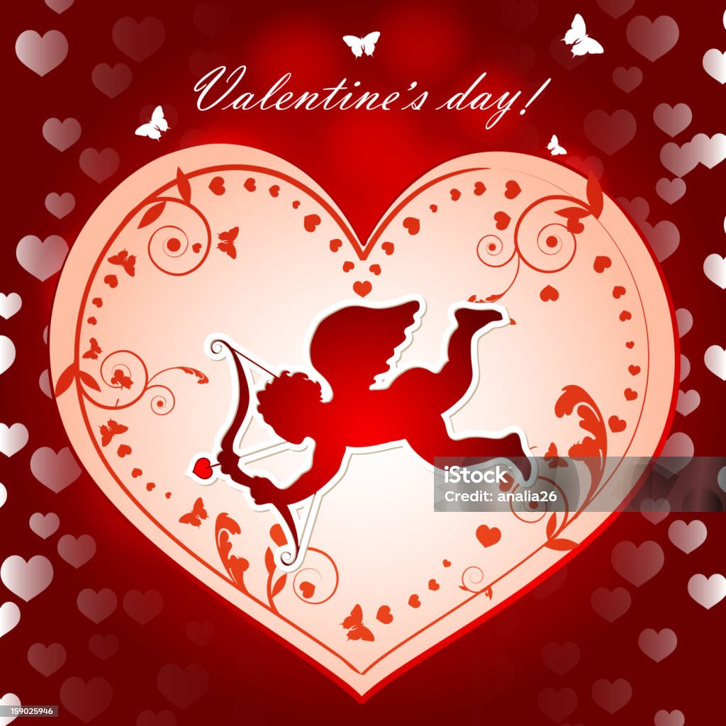 Heureuse Saint-Valentin - clipart vectoriel de Amour libre de droits