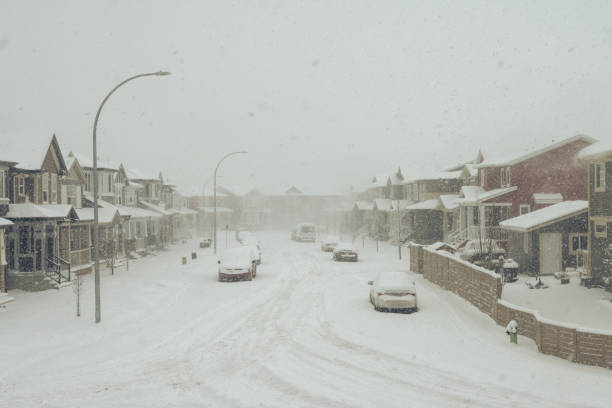 Parking lot in winter
