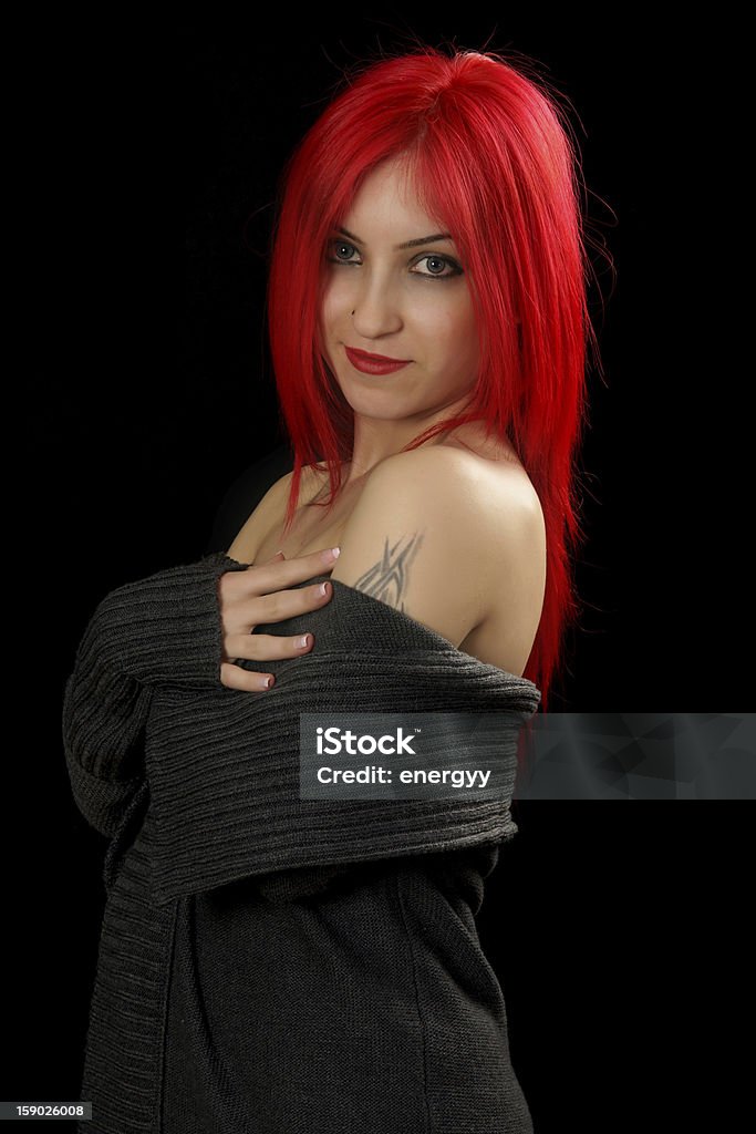 Beautiful redhead Adult Stock Photo