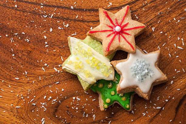 christmas cookies stock photo