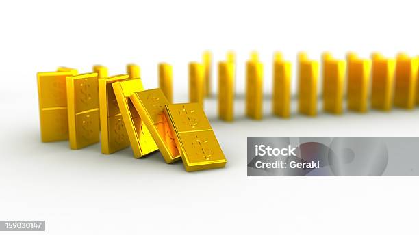 Golden Dólar Domino Foto de stock y más banco de imágenes de Dominó - Dominó, Oro - Metal, Actividad