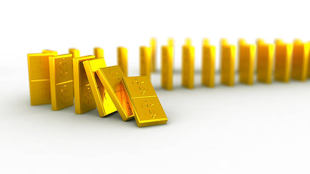 golden dollaro domino - domino rectangle three dimensional shape leisure games foto e immagini stock