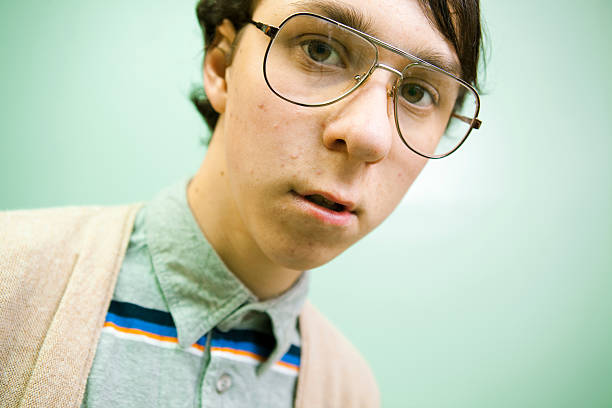 istock Young nerdy male with glasses 159030641