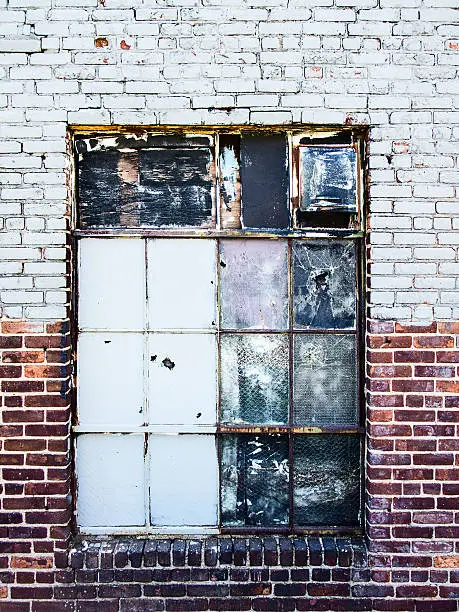 Photo of Gritty Warehouse Window