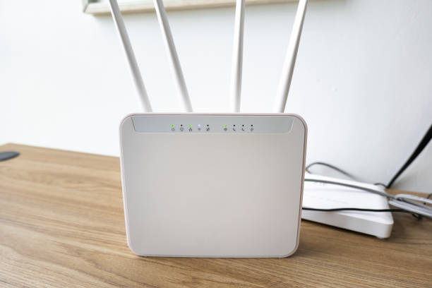 istock wireless internet router close-up in a room or office 1590348499