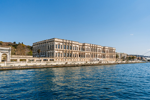 View of Ciragan palace from the boat.