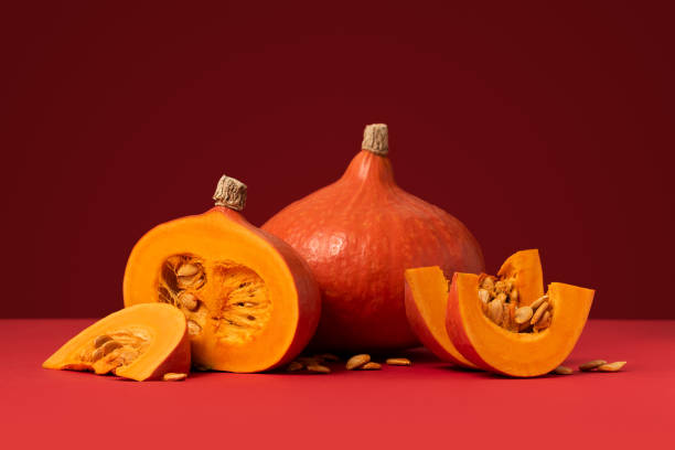 istock Hokkaido Pumpkins or Red Kuri Squash 1590365508
