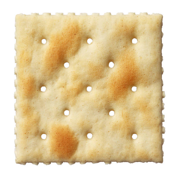 istock Saltine soda cracker isolated on white background 159037492