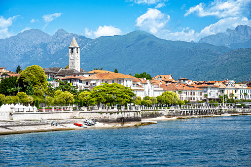 Italy Piedmont : Baveno village, on the shore of Lake Maggiore, in Northern Italy (great lakes region)