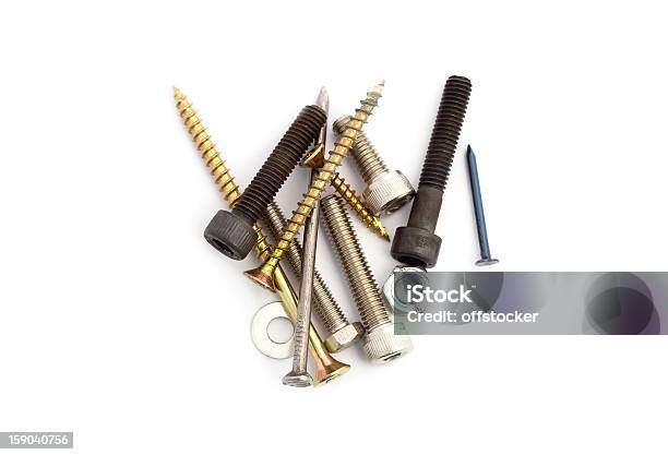 Nuts And Bolts Stock Photo - Download Image Now - Nail - Work Tool, Screw, Bolt - Fastener