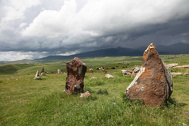 Zorats Karer Zorats Karer/Karahunj - Armenian Stonehenge armenian stonehenge stock pictures, royalty-free photos & images