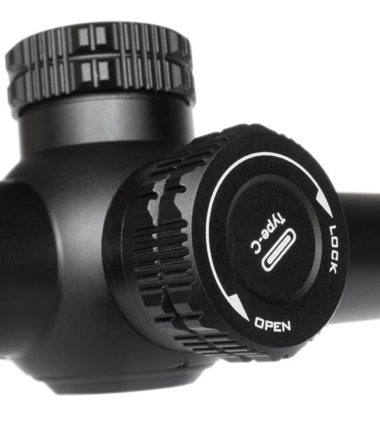 istock Cap that covers charging port on a digital rifle scope 1590422952