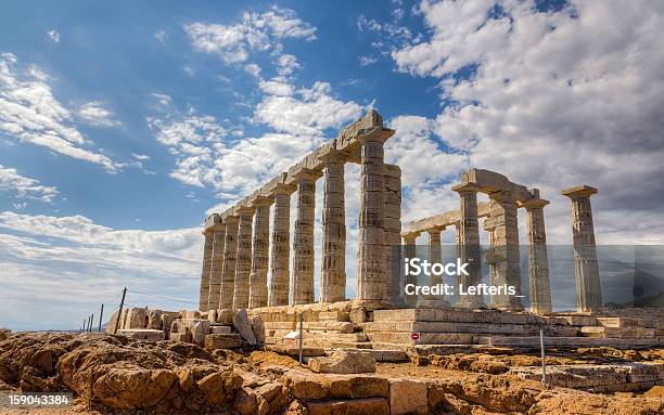 Templo De Poseidón Sounio Grecia Foto de stock y más banco de imágenes de Aire libre - Aire libre, Antiguo, Arqueología