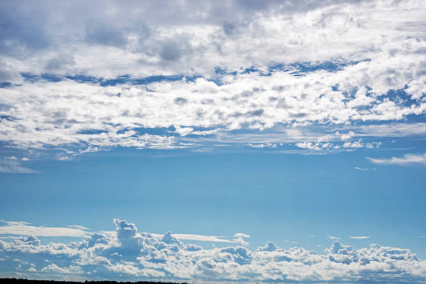 istock blue sky with stormy and wavy white clouds before rain. weather change 1590437253