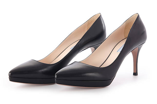 istock Nice woman shoes isolated on white 159043933