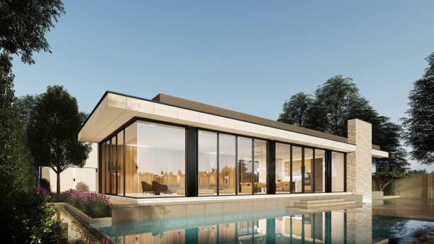 istock Modern House Exterior Scene 1590451616