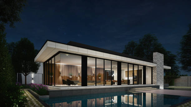 istock Modern House Exterior Scene 1590451744