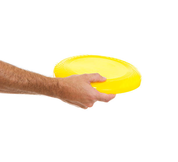istock Closeup on flying disc in male hand 159046152