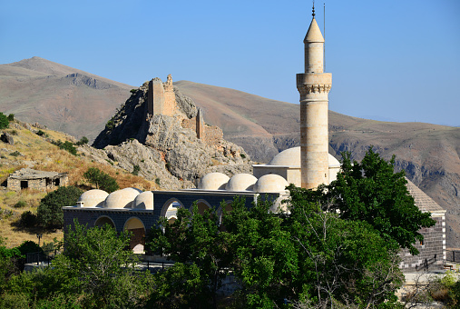 Located in Pertek, Turkey, the Sagman Mosque and Tomb was built in 1555.