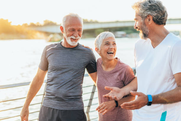 istock Senior friends training together 1590522300