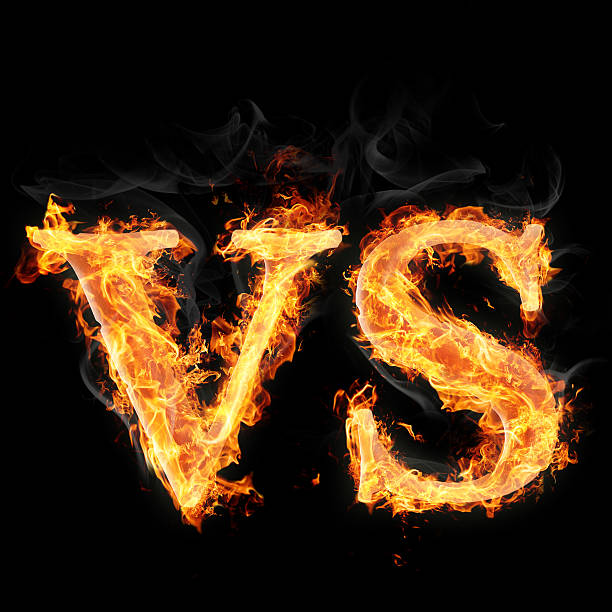 istock Fonts and symbols in fire - Versus 159056413