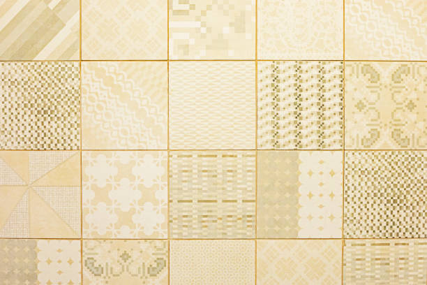abstract geometric background of facing interior tiles for interiors