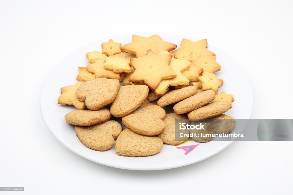 Piatto pieno di cookie - Foto stock royalty-free di Alimentazione non salutare