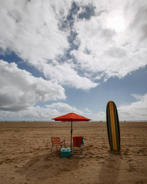 Surfboard at the Santa Monica beach