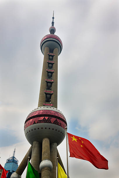 istock TV tower and five-star flag 159059982