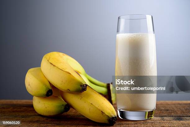 Banana Milkshake Stock Photo - Download Image Now - Banana, Banana Smoothie, Milkshake