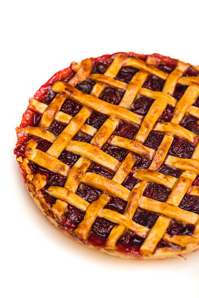 istock Homemade strawberry pie on white stock 159062540