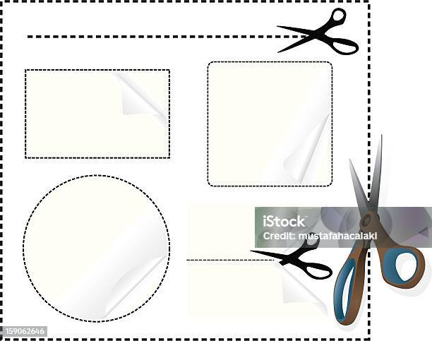 Cutting Labels Stock Illustration - Download Image Now - Blank, Copy ...