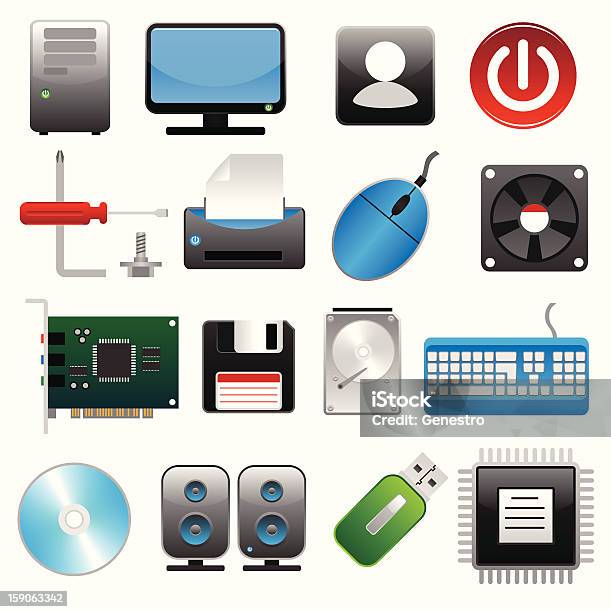 コンピューターアイコンセット2 - 1人のベクターアート素材や画像を多数ご用意 - 1人, CD-ROM, USBスティック