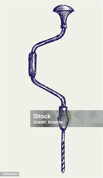 Вручать Сверло — стоковая векторная графика и другие изображения на тему Абстрактный - Абстрактный, Векторная графика, Дрель