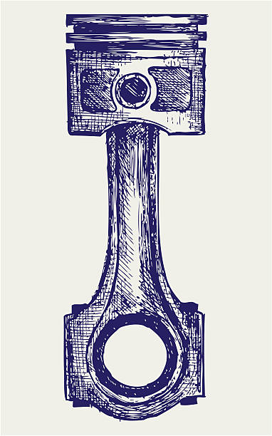 Piston Piston. Doodle style piston drawing stock illustrations
