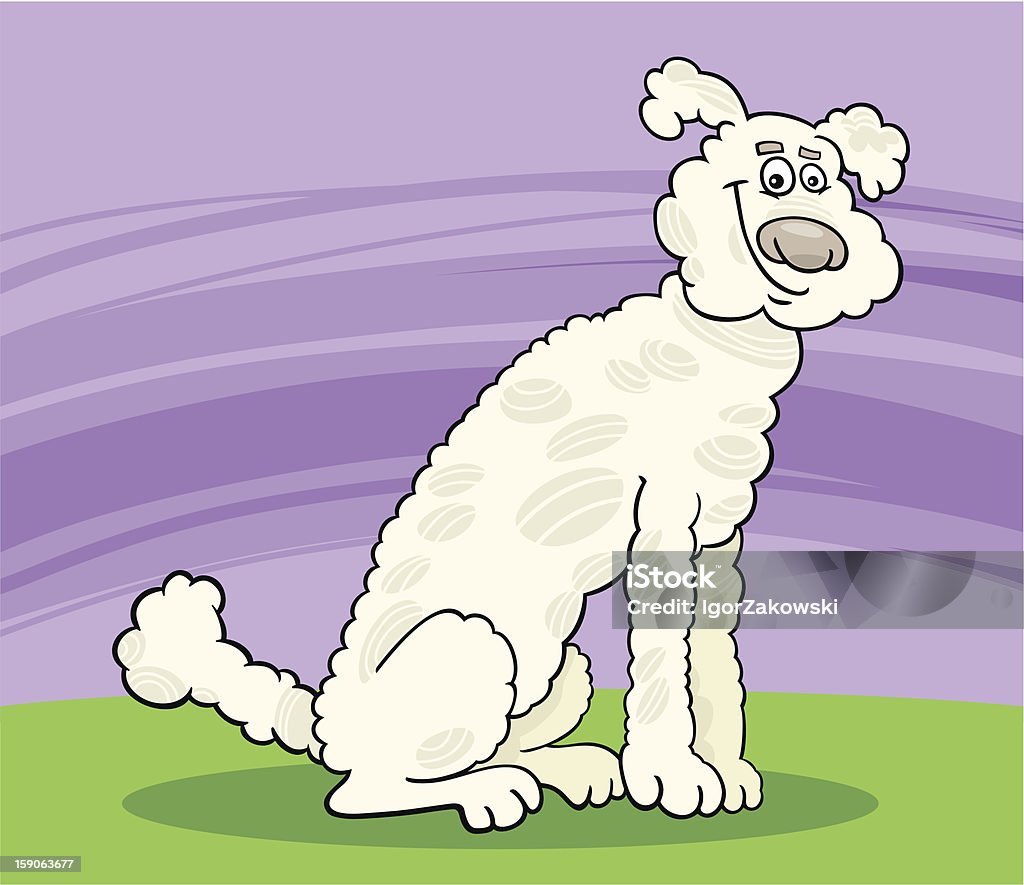 Barbone cane Fumetto illustrazione - arte vettoriale royalty-free di Allegro