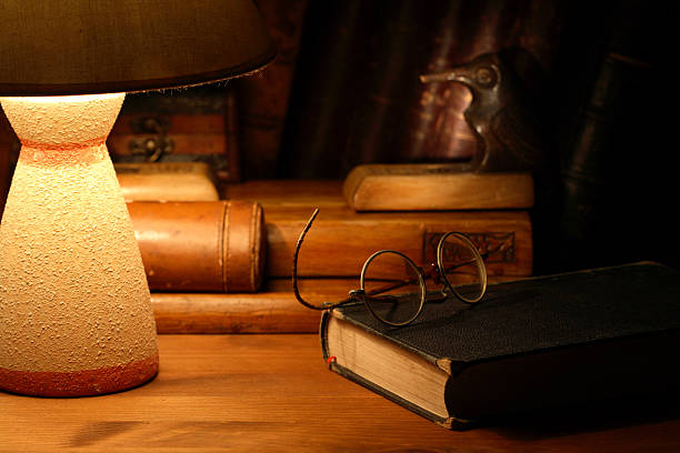 istock Old Books And Lamp 159063847