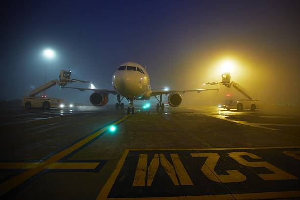 istock Airport in fog 159065637