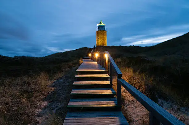 The lighthouse near Kampen on the island of Sylt.
