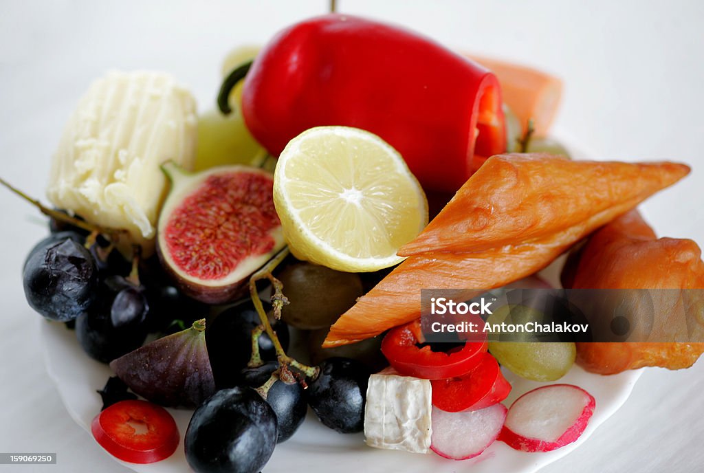 Fresh food ingredients fresh raw food ingredients on a dish Abundance Stock Photo