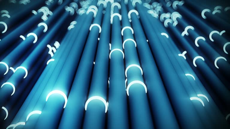 Fiber optics cable signal close-up.