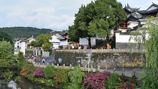 Heshun Ancient town, Tengchong City, Baoshan City, Yunnan Province, China.\nHeshun Ancient Town is a famous business town, cultural town and tourist town on the ancient Silk Road in the south, with a history of more than 600 years. Heshun has profound cultural heritage and beautiful natural scenery. Heshun has unique tourism resources, unique natural landscape and cultural landscape, and relatively complete ancient buildings of Ming and Qing dynasties. It is the first charming town in China, the national beautiful environment town, the national historical and cultural town, the top ten ancient towns in China, the first batch of beautiful livable demonstration towns in China, the third batch of Chinese traditional architecture culture tourism destination, the most beautiful ten villages in China, the famous tourist town in Yunnan, and the top ten towns in Yunnan.
