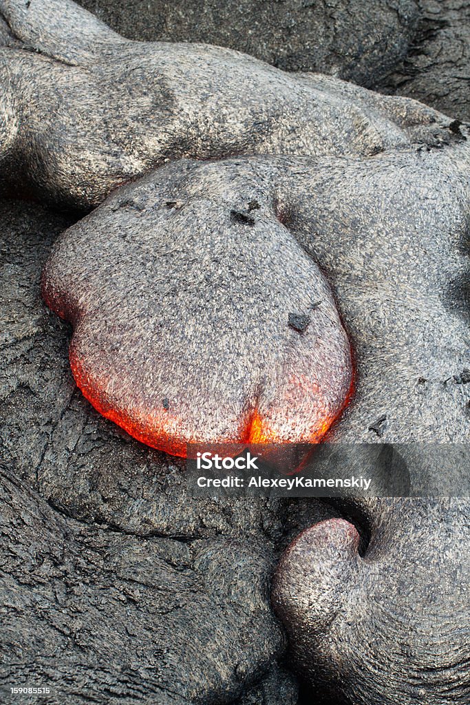 フローのホットラバレッド - キラウエア火山のロイヤリティフリーストックフォト