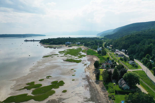 istock Aerial view of St Joseph-de-la-Rive, Quebec, Canada 1590883365