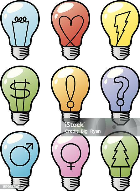 Light Bulbs Stock Illustration - Download Image Now - Light Bulb, Icon Symbol, Light Bulb Filament