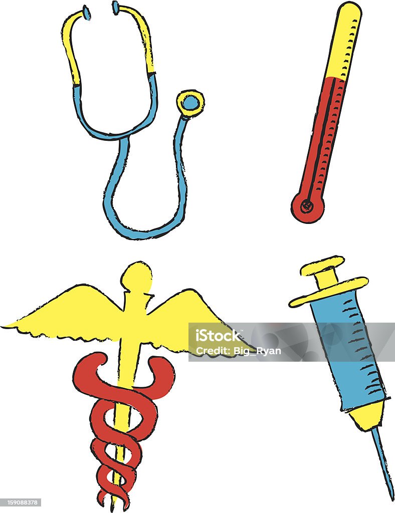 Médecine en pédiatrie - clipart vectoriel de 12-17 mois libre de droits